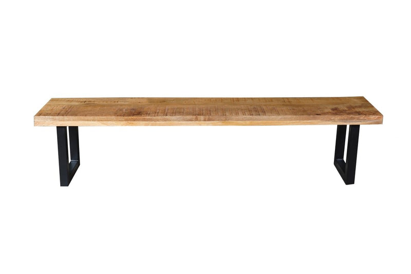 Jedálenská lavica z mangového dreva Cleveland U-noha 200x40 cm Mahom
