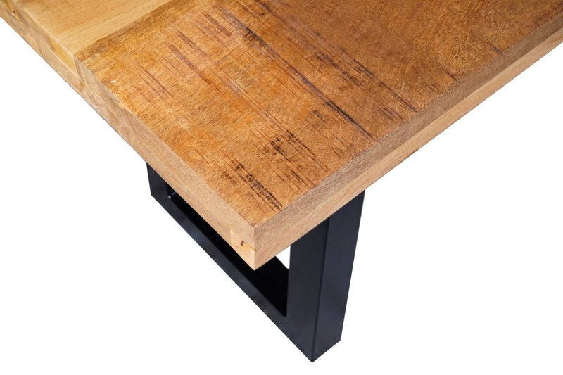Jedálenská lavica z mangového dreva Cleveland U-noha 200x40 cm Mahom