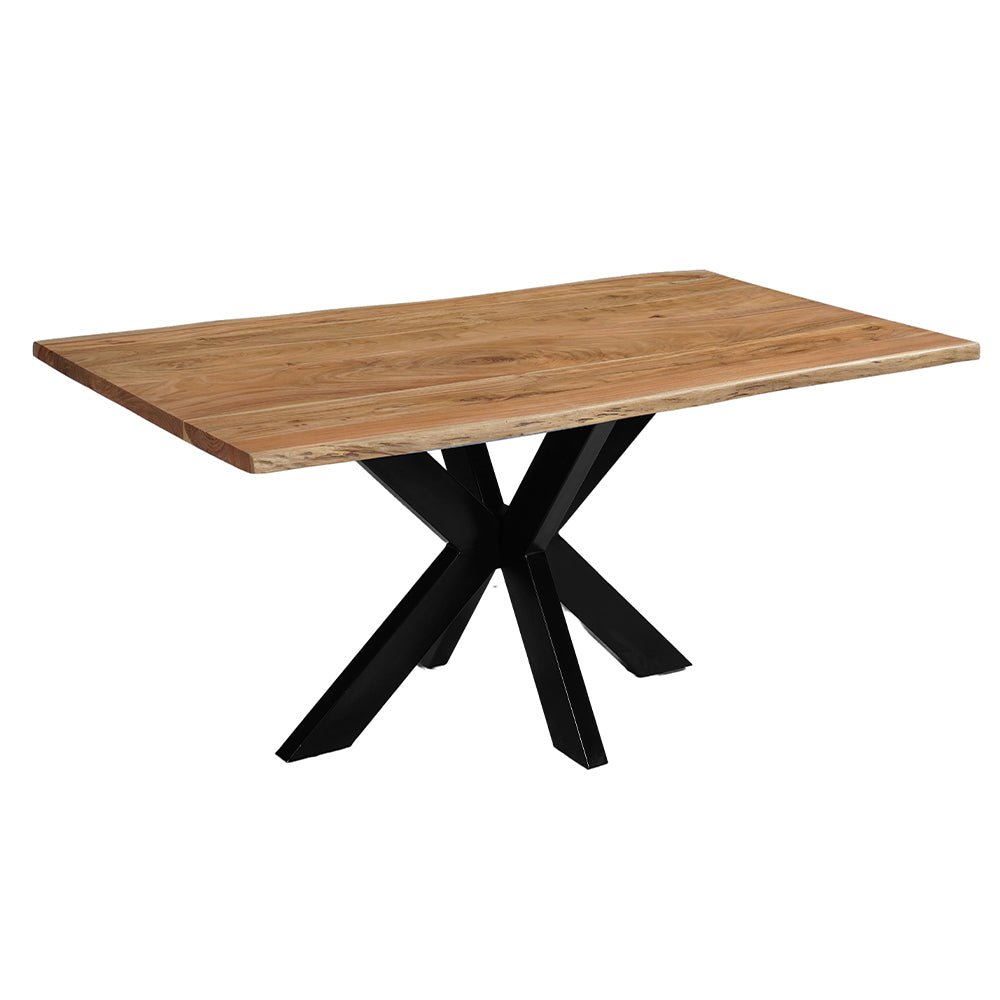 Jedálenský stôl z akáciového dreva s obdĺžnikovým okrajom 160x90 cm Mahom