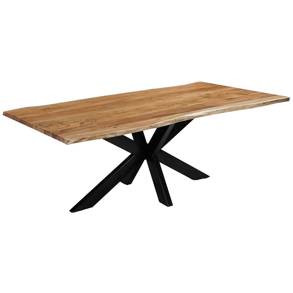 Jedálenský stôl z akáciového dreva s obdĺžnikovým okrajom 200x100 cm Mahom
