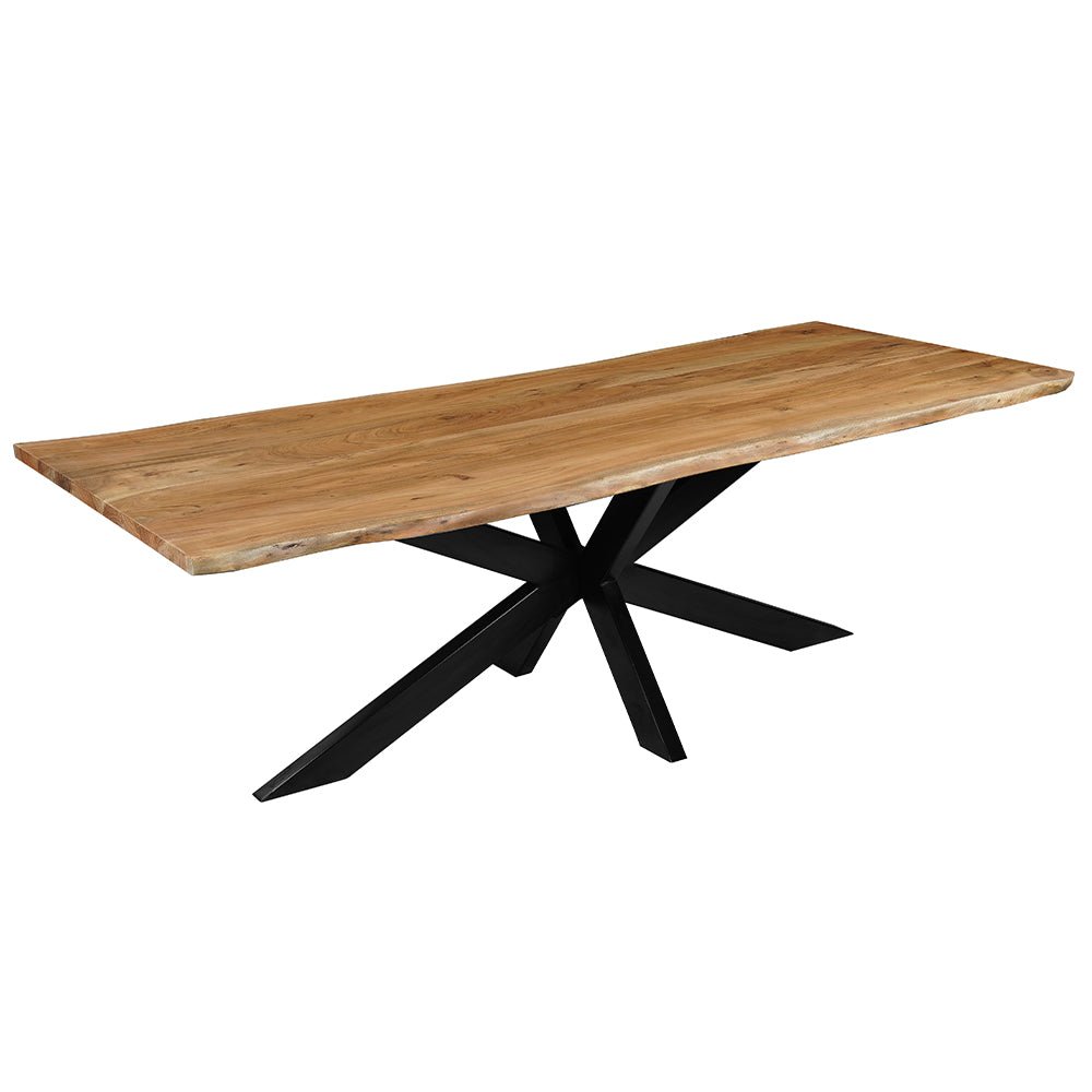 Jedálenský stôl z akáciového dreva s obdĺžnikovým okrajom 240x100 cm Mahom