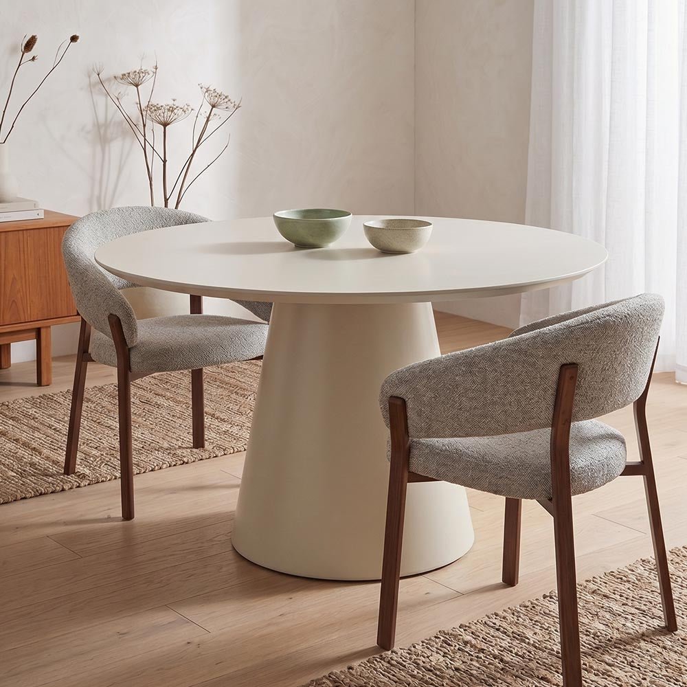Jedálenský stôl  150 cm Ivory MDF okrúhly- mahagon