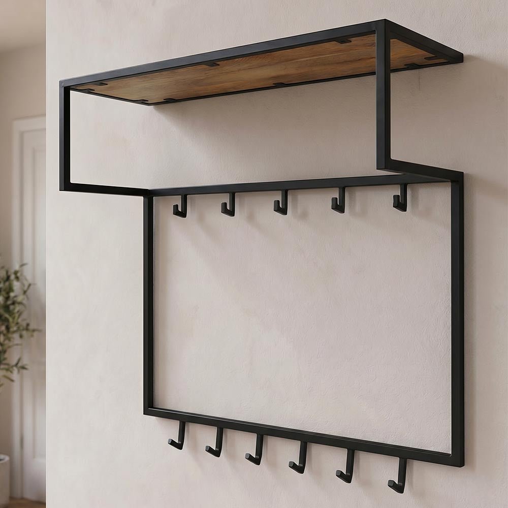 Vešiak na kabáty z mangového dreva 78x30x85 cm Mahom
