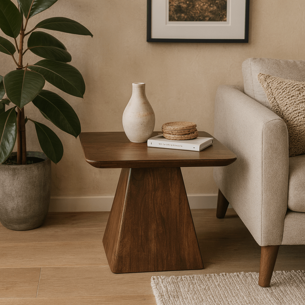 Konferenčný stolík Nova štvorcový z mangového dreva , tmavo hnedý, 60x 60 cm