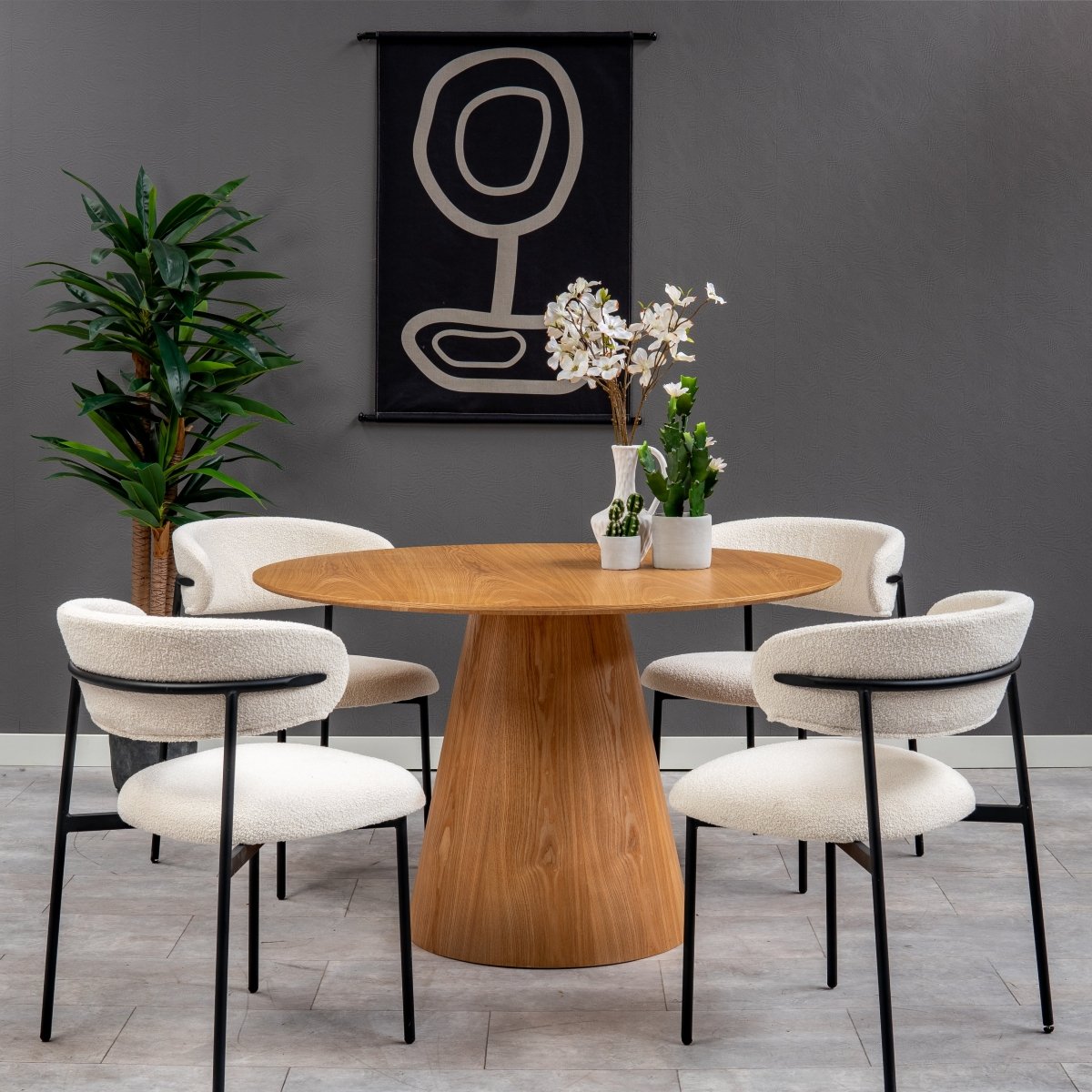Jedálenský stôl Adelaide okrúhly 120 cm Mahom