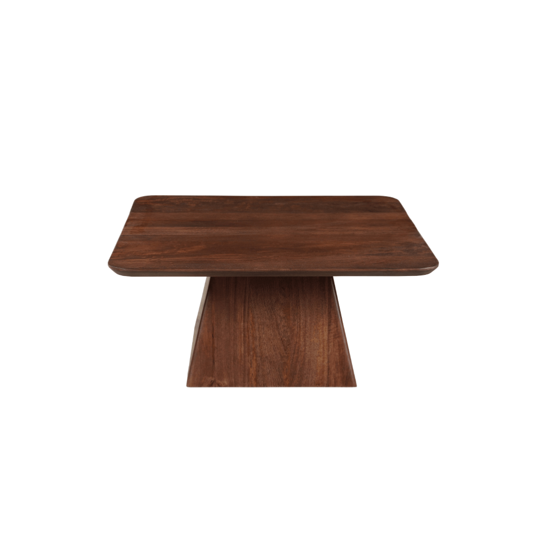 Konferenčný stolík z mangového dreva Nova štvorcový tmavohnedý 80x80 cm Mahom