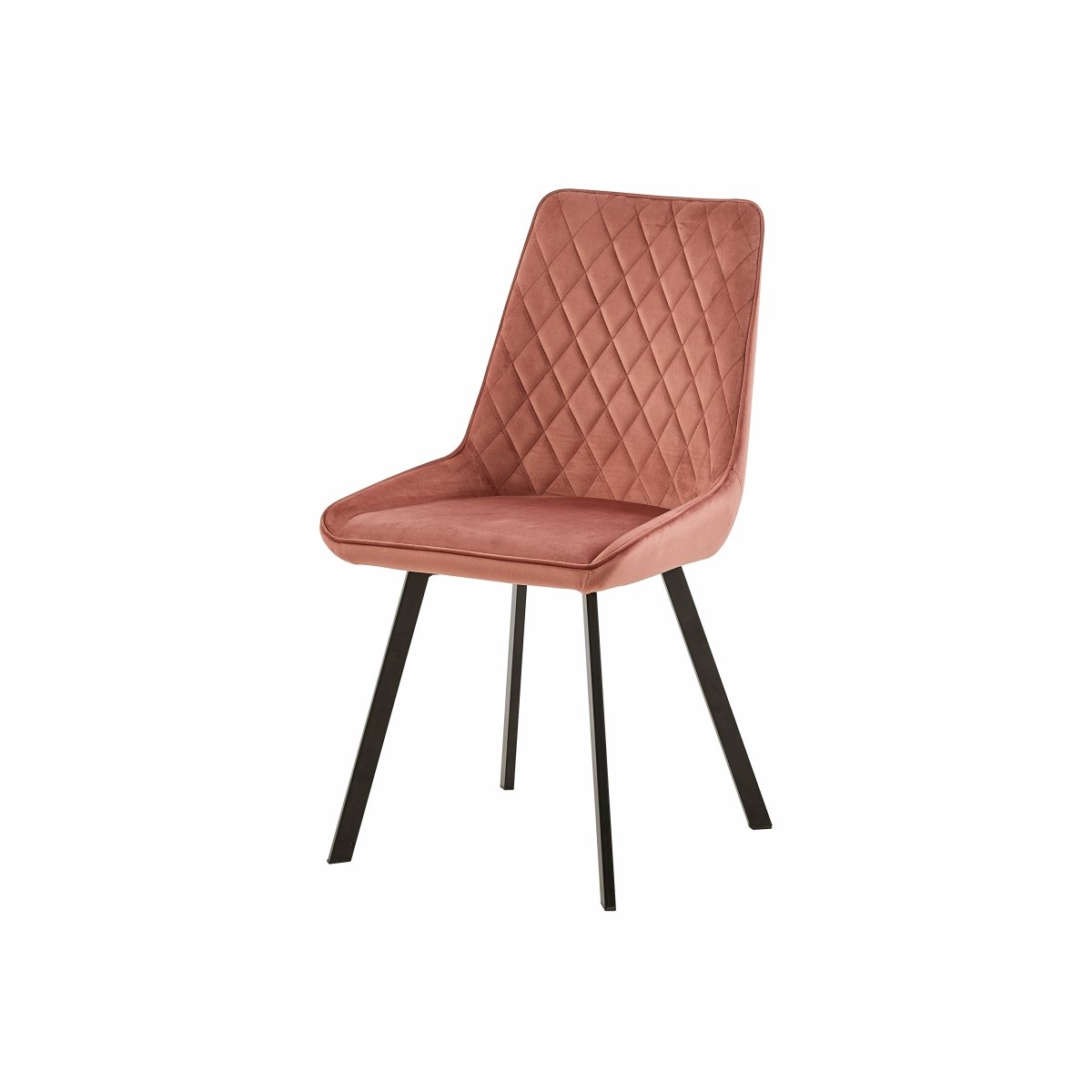 Jedálenská stolička ružová s čiernými nohami