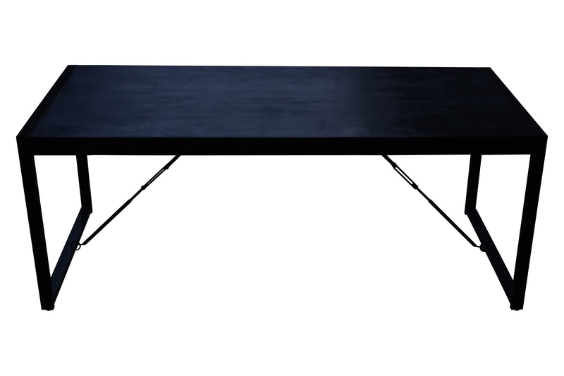 Jedálenský stôl z mangového dreva Phoenix Black obdĺžnik 140x90 cm Mahom