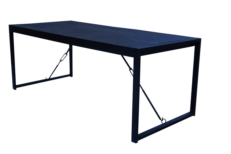 Jedálenský stôl z mangového dreva Phoenix Black obdĺžnik 160x90 cm Mahom