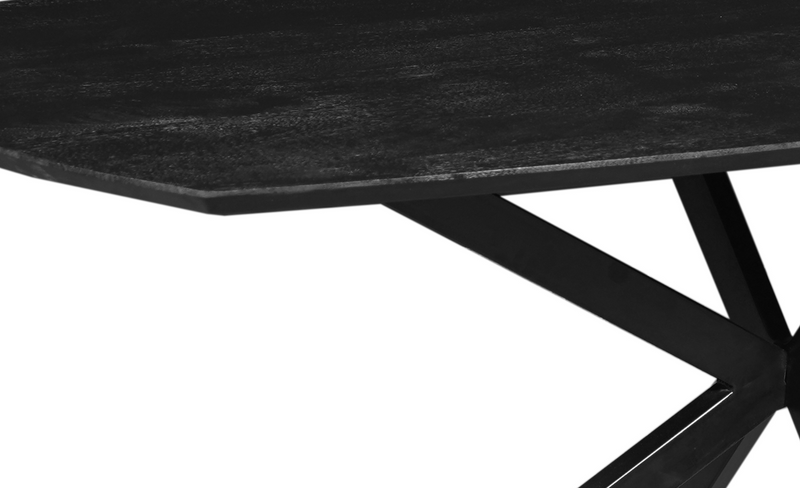 Dánsky jedálenský stôl z mangového dreva Vicenza Black oválny 210x100 cm Mahom