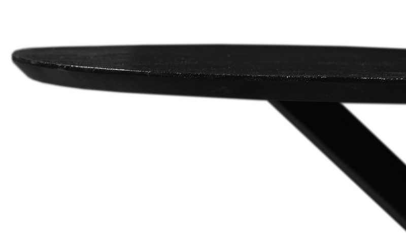 Jedálenský stôl z mangového dreva Bologna Black oválny 300x130 cm Mahom