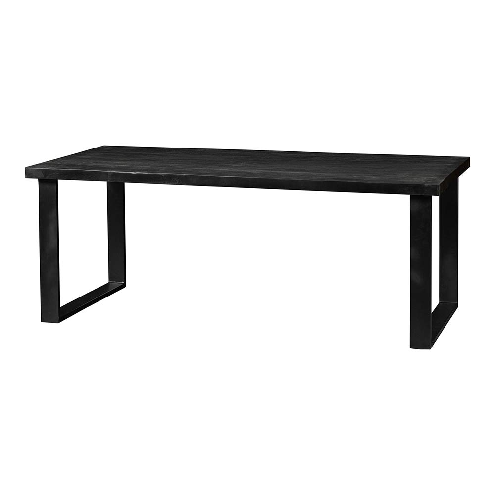 Jedálenský stôl z mangového dreva Cleveland Black obdĺžnik 300x100 cm Mahom