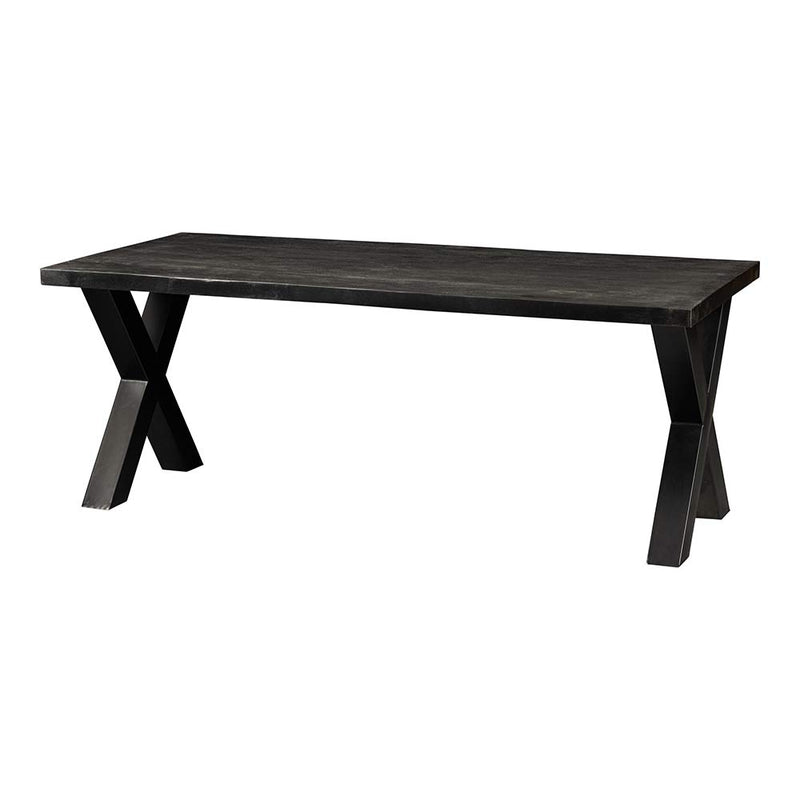 Jedálenský stôl z mangového dreva Columbus Black obdĺžnik 300x120 cm Mahom