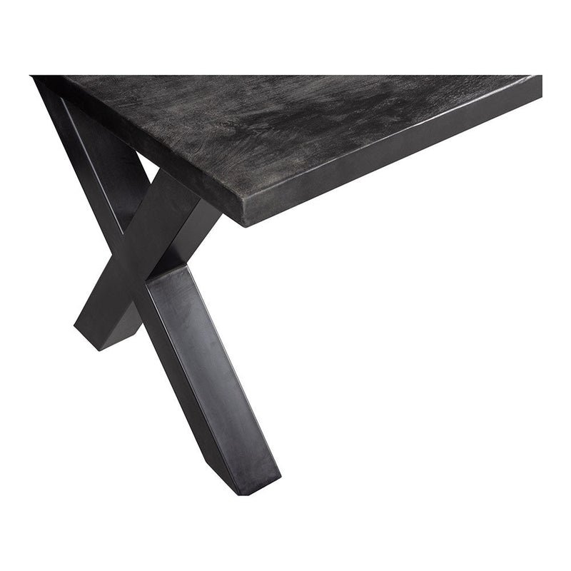 Jedálenský stôl z mangového dreva Columbus Black obdĺžnik 280x120 cm Mahom