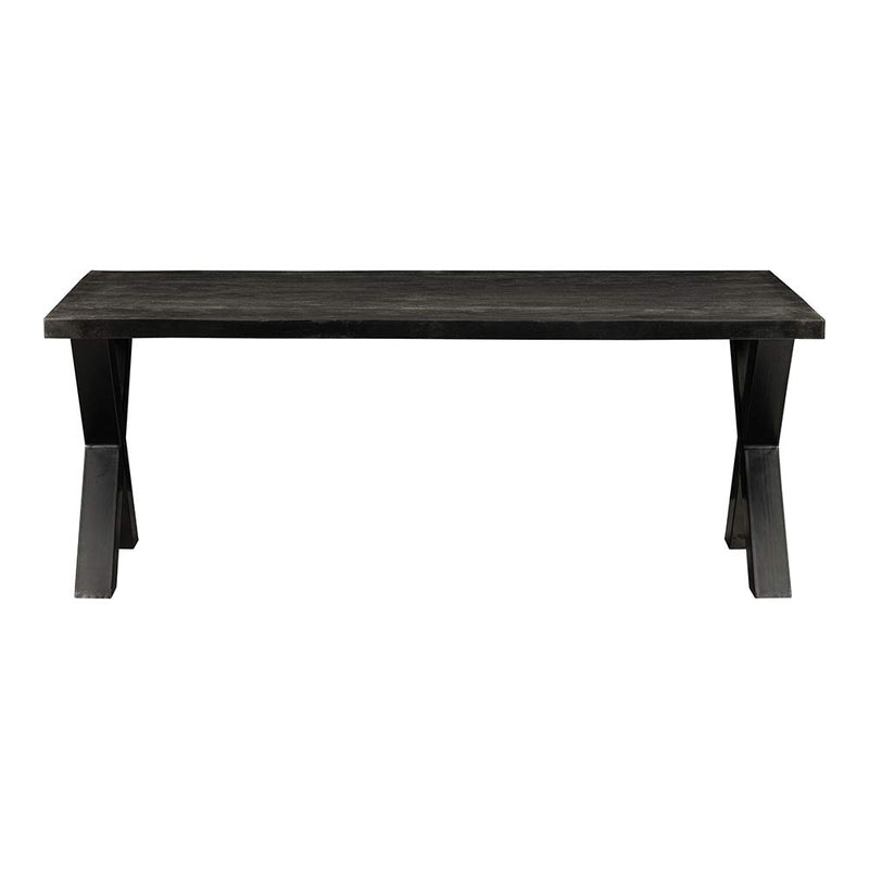 Jedálenský stôl z mangového dreva Columbus Black obdĺžnik 300x120 cm Mahom
