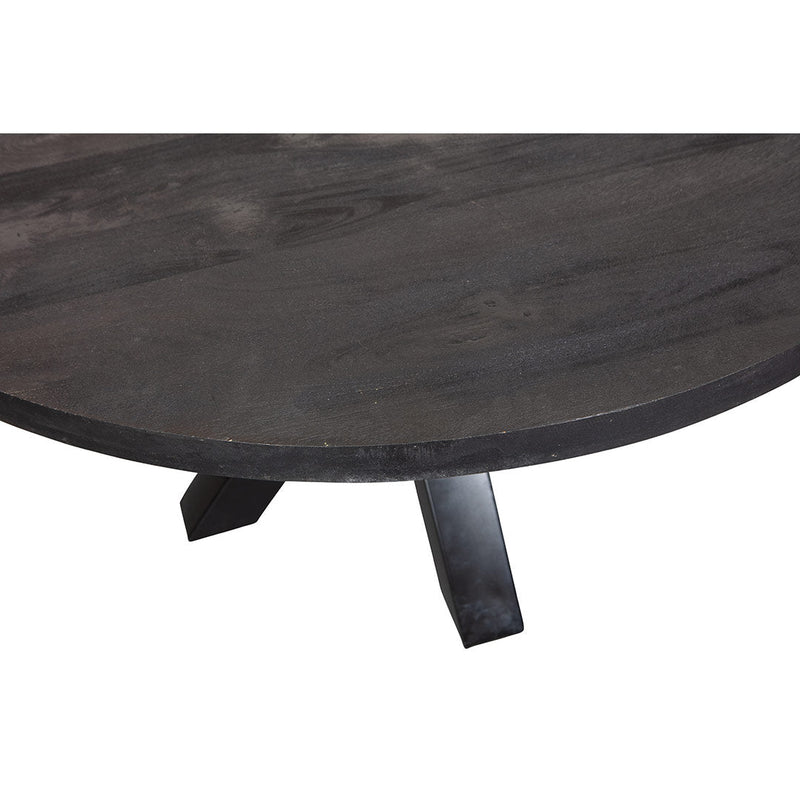 Jedálenský stôl z mangového dreva Madison Black Ø 130 okrúhly Mahom