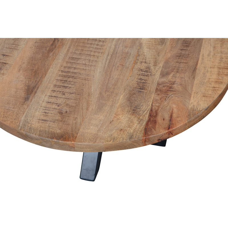 Jedálenský stôl z mangového dreva Madison 130 cm okrúhly Mahom