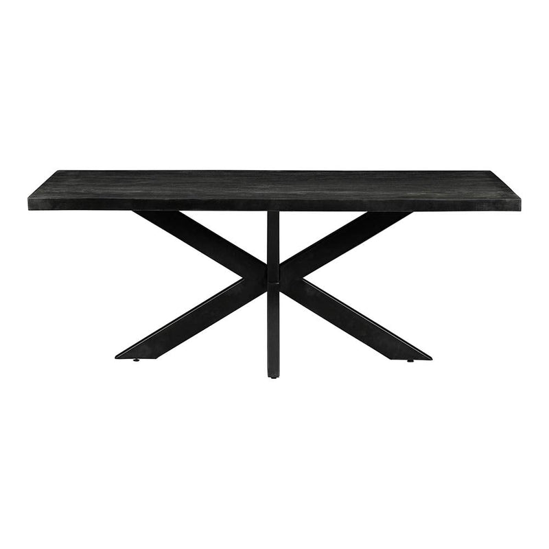 Jedálenský stôl z mangového dreva Memphis Black 220x100 cm obdĺžnik Mahom