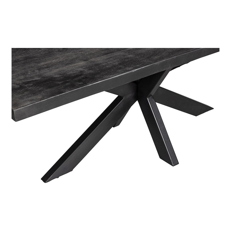 Jedálenský stôl z mangového dreva Memphis Black 200x100 cm obdĺžnik Mahom