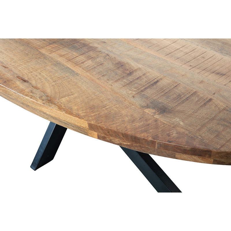 Jedálenský stôl z mangového dreva Tulsa 210×100 cm oválny Mahom
