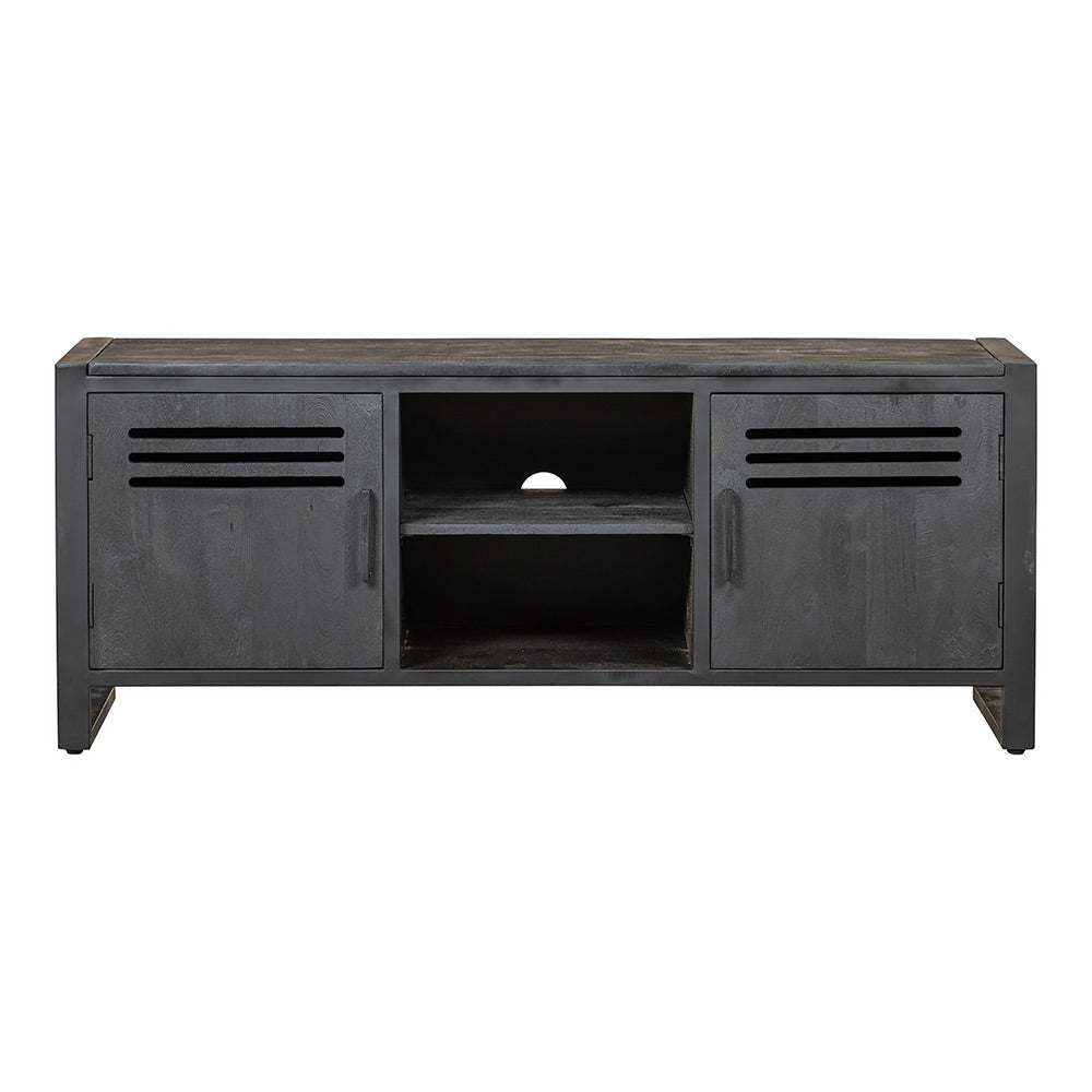 TV skrinka z mangového dreva Henderson Black 150 cm Mahom