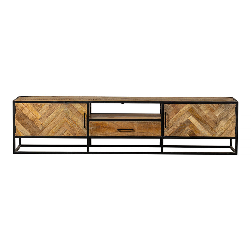TV skrinka z mangového dreva New Haven 210 cm Mahom