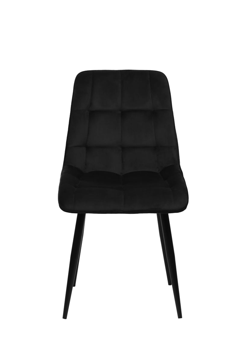 Jedálenská stolička Nice čierna s čiernou podnožou Mahom
