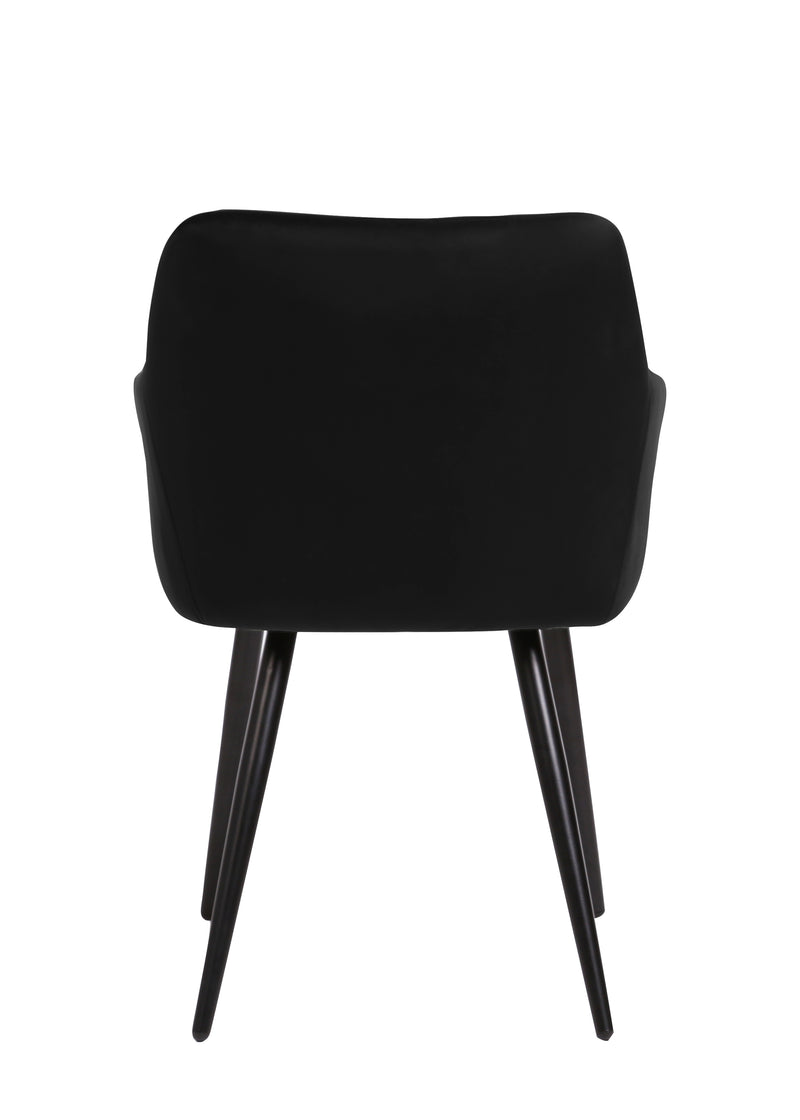 Jedálenská stolička Nancy čierna s čiernou základňou Mahom