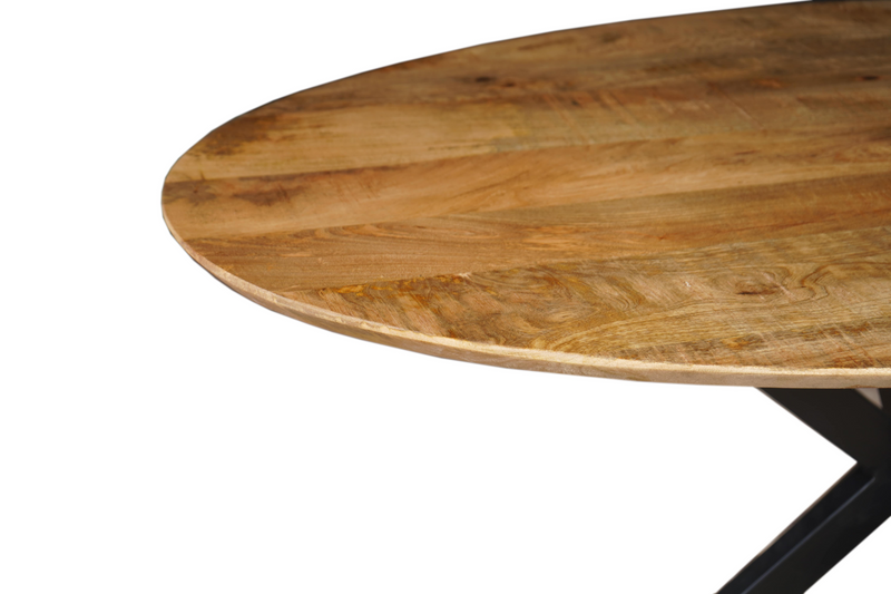 Jedálenský stôl z mangového dreva Bologna oválny 220x110 cm Mahom